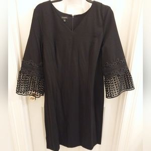 Women's Black V-neck Dress